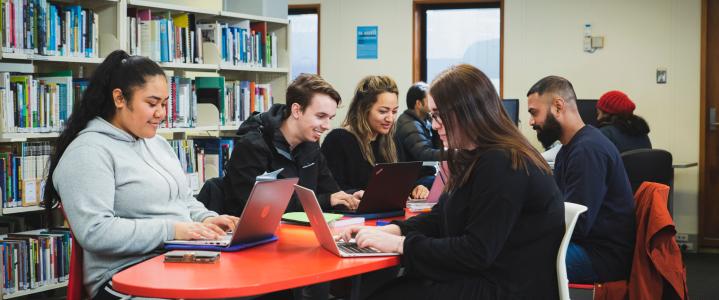 Students in Petone Library WEB